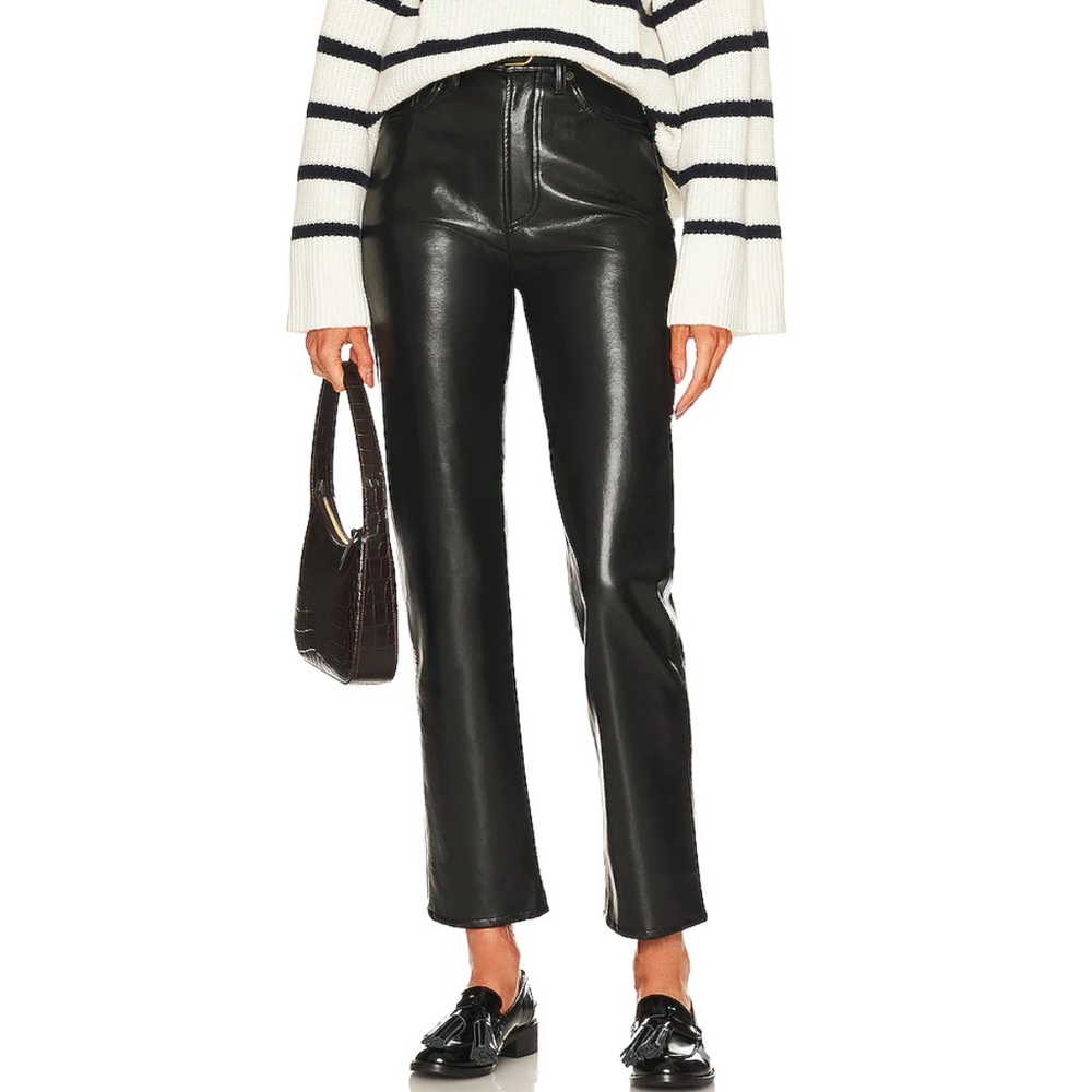 Agolde 90s pinch me Black Leather Pants